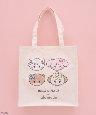 Maison de FLEUR Lil ala mode スクエアトートバッグ Ivory