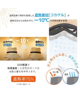 ATRENA 体感-10℃ コカゲル  ナチュライクバケットハット ベージュ