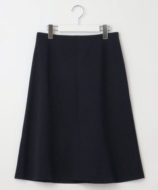 J.PRESS LADIES S T/Rアルガンシルク フレア スカート ネイビー系