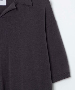 WEGO 【ユニセックス着用ITEM】スキッパーニットポロ ダークグレー