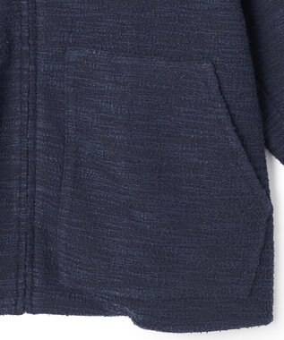 ICB 【WEB限定・洗える】 ツイードインレイ ブルゾン ネイビーブルー系