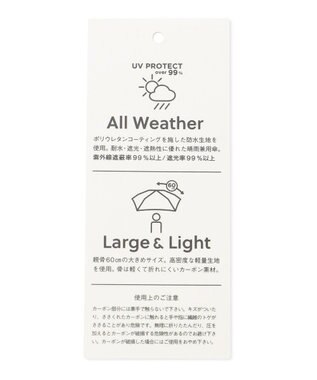 ANY 【晴雨兼用】オールウェザーライトアンブレラ ライトグレー