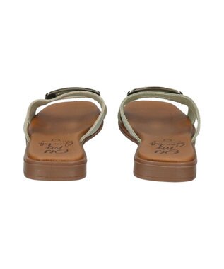 INTER-CHAUSSURES 【Oh my Sandals】メタルバックルフラットサンダル ライトグリーン