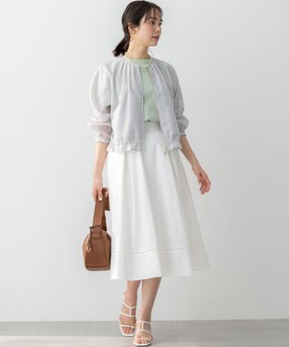 組曲 L カラーボイルノーカラー ブルゾン ライトグレー系