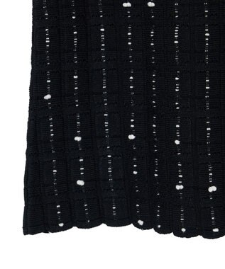 JOSEPH 【洗える】フラグメントストライプ　モックネックニット Black/Ivory