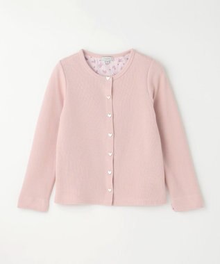 ANY KIDS スナップボタン フレンチ カーディガン ピンク