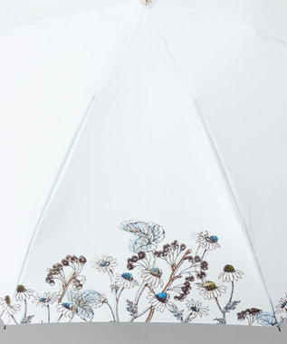 AURORA 【 JILL STUART（ジル スチュアート）】ボタニカルプリント雨傘（折りたたみ傘） ペールブルー