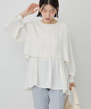 AMERICAN HOLIC 【イージーケア】Ｗクロスティアードブラウス