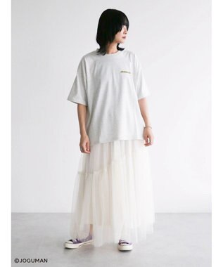 Green Parks ジョグマン／カラフルバックプリントＴシャツ Oatmeal