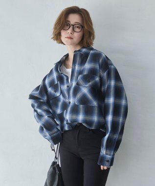 WEGO 【ユニセックス着用ITEM/SMLサイズ展開】オンブレチェックシャツ（LS） 柄5