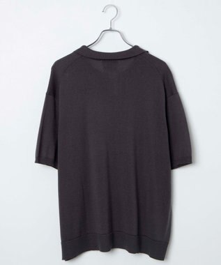 WEGO 【ユニセックス着用ITEM】スキッパーニットポロ ダークグレー