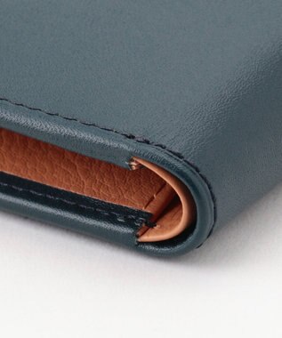 J.PRESS MEN 【MORPHO×J.PRESS】スムースヌメ 二つ折り財布 ネイビー系