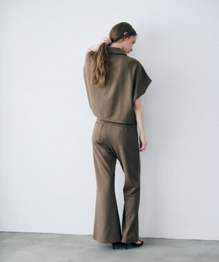 uncrave ジョーゼットダブルジャージー トップス キャメルベージュ