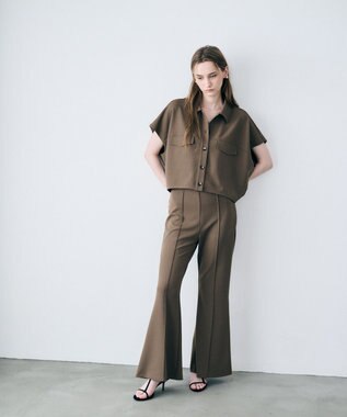 uncrave ジョーゼットダブルジャージー トップス キャメルベージュ