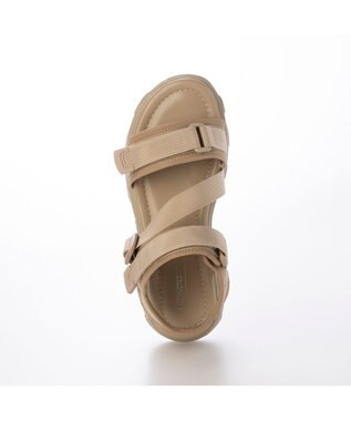 MODE ET JACOMO <noyau>トリプルベルクロ厚底スポーツサンダル ベージュ