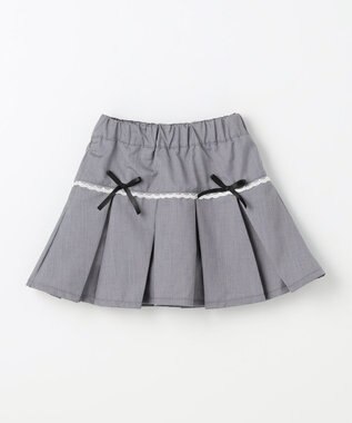 ANY KIDS 【洗濯機可能】プリーツ ミニスカパン グレー