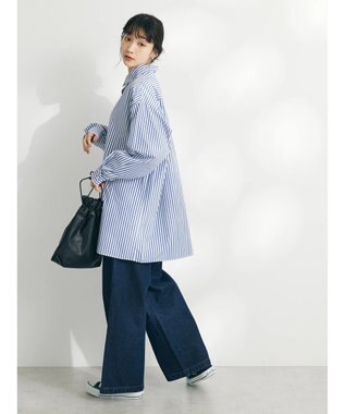 CRAFT STANDARD BOUTIQUE イージーケアオーバーシャツ Stripe Blue