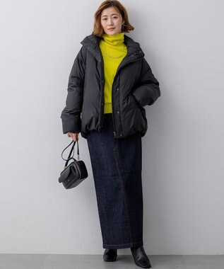 23区 S 【WEB&一部店舗限定】ステッチレス フーデット ダウン ブラック系