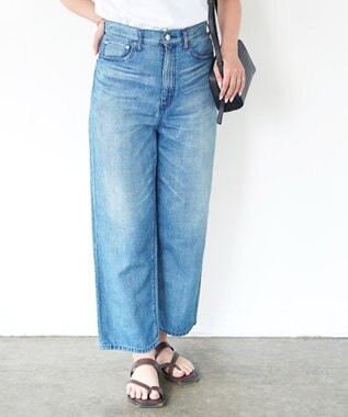 caqu FS linen ankle boy`s アンクル丈 ゆったりボーイフィットリネンデニム 3years