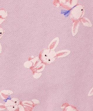 ANY KIDS アニマル 総柄 トレーナー ラベンダー×ウサギ