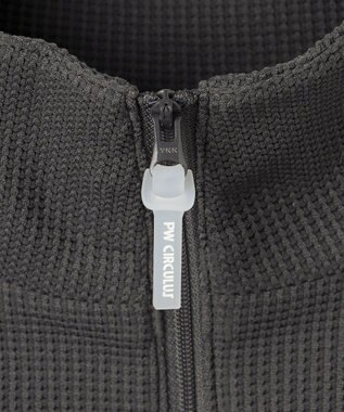 PW CIRCULUS 今が旬トップス！【ドライな肌触り / UV遮蔽率98.9% UVカット / ストレッチ】【MEN】ワッフルハーフジップトップス  ゴルフ グレー系