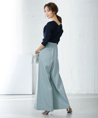 ICB 【洗える】コットンポリエステルリブ プルオーバー ネイビー系