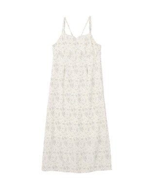earth music&ecology フラワーバッククロスキャミワンピース Ivory