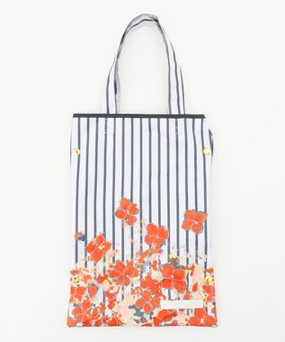 自由区 【UVカット・晴雨兼用】オルタンシアプリント 折りたたみ傘 オレンジ