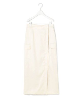 ICB 【洗える】 ハイマルチストレッチサテン スカート アイボリー系