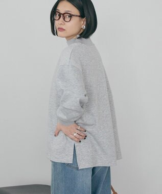 AMERICAN HOLIC ハイネックリブポンチプルオーバー Gray Mixture