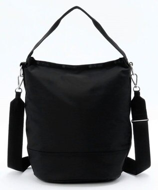 LeSportsac CONVERTIBLE BUCKET BAG/リサイクルドブラックJP リサイクルドブラックJP