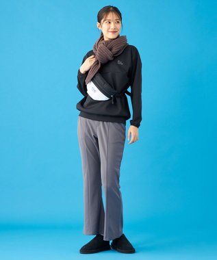 SHARE PARK LADIES 【UVカット・吸水速乾・ストレッチ・軽量・アンチピリング 】ダンボールクルーネックスウェット（S・Mサイズ） ブラック系