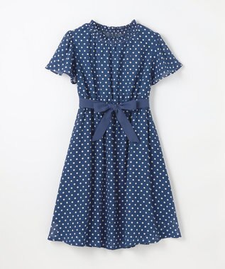 組曲 KIDS 【150-160㎝】アメリドット ワンピース コバルトブルー