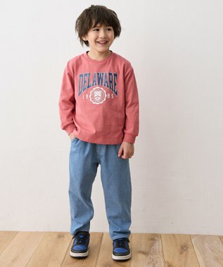 ANY KIDS ロゴプリント 長袖Tシャツ レッド