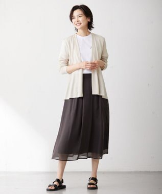 J.PRESS LADIES エンブロイダリー ロゴ Tシャツ ホワイト系