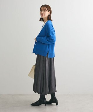 Green Parks 洗える　Ｖネックカーディガン Blue