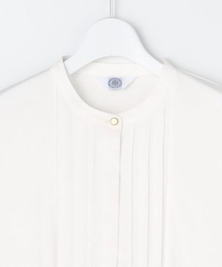 J.PRESS LADIES L コットンスムース フロントタック カットソー ホワイト系
