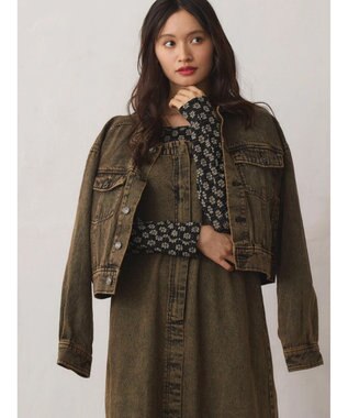 Green Parks ・ＳＵＧＡＲ　ＳＰＯＯＮ　カラーデニムＧジャン Brown