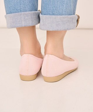 steppi “撥水＆洗えるニットシューズ” Chacottコラボ バレエシューズ ピンク