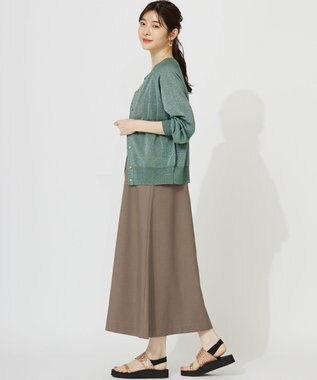 ANY SIS 【洗える】ラメ カーディガン グリーン