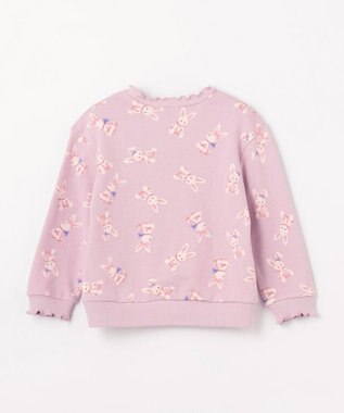 ANY KIDS アニマル 総柄 トレーナー ラベンダー×ウサギ