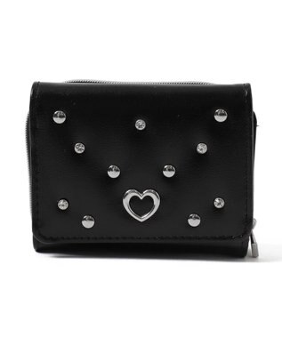 WEGO メタルハートスタッズウォレット ブラック
