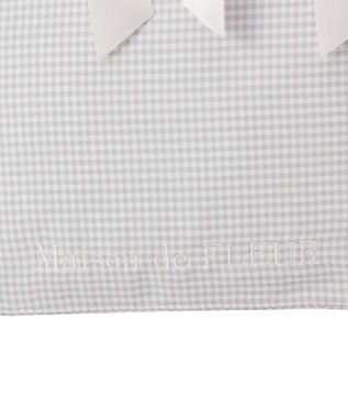 Maison de FLEUR ギンガムリボンスクエアトートバッグ Gray