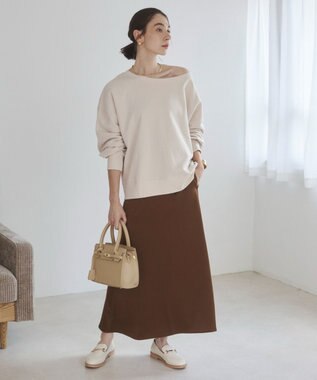 WEGO 【ANGIE VINTAGE】サテンマーメイドスカート ブラウン