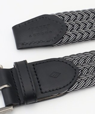 JOSEPH ABBOUD 【イタリア素材・ストレッチ・日本製】 ストレッチミックスブレイズ ベルト ブラック系