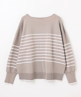 ANY バスクボーダーニットプルオーバー モカ×エクリュボーダー