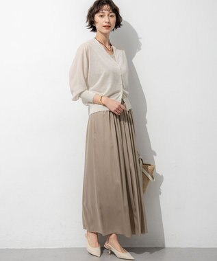 23区 【WEB&一部店舗限定カラーあり】シャイニーシアー ドルマンスリーブ カーディガン アイボリー系