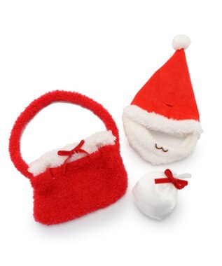 Mother garden しろたん ついてきちゃうしろたん マスコット 着せ替え服  《サンタ おでかけセット》 赤