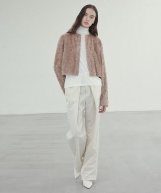 BEIGE， 【GISELe 4月号掲載】KOCHIA / ファージャカードクルーネックブラウス Beige