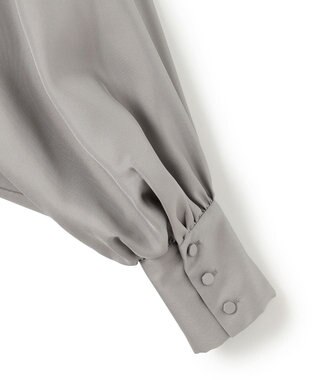 BEIGE， 【洗える】LISERONS / シルクパフワンピース L Gray